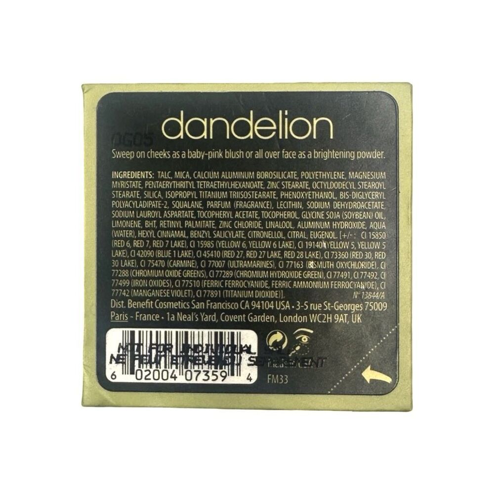 Benefit Cosmetics Dandelion Brightening Finishing Face Powder - 3.5g / 0.12 oz - Picture 6 of 6
